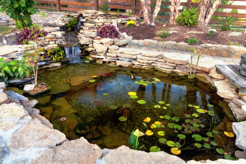 Pond Waterfall Installation